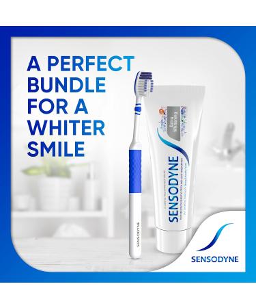 Sensodyne Extra Whitening Toothpaste 4oz x 3 & Soft Toothbrush Pack 2 Count Bundle - Buy Online on GoSupps.com