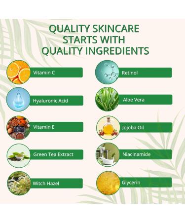 DERMAWORKS Skin Care Set | Vitamin C Retinol & Hyaluronic Acid Serums for Anti-Aging Brightening & Dark Spot Correction - Best Acne Treatment Face Serum - Buy Online on GoSupps.com