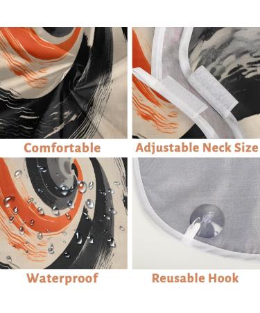 Buy Abstract Ink Beard Bib Apron - Perfect Beard Hair Catcher for Men | Ideal Gifts for Dad Husband - Shaving Accessories with 2 Suction Cups - Buy Online on GoSupps.com