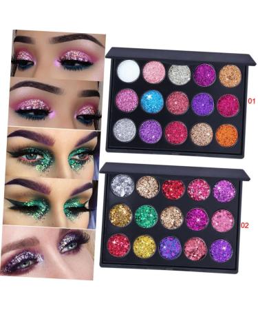 POPETPOP 3pcs 15 Matte Eyeshadow Eye Shadow Palettes Eyeshadow Matt Eyeshadow Palette Diamond Sequins 1 count (Pack of 1) As Shownx3pcs - Buy Online on GoSupps.com