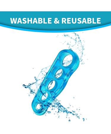 AXMIOUS Toe Separators - Bunion Corrector & Toe Spacers (2 Pairs) - Silicone Gel for Bunions & Toe Alignment - Blue - Buy Online on GoSupps.com