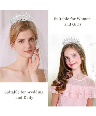 Silver Tiara and Crown for Women - Crystal Rhinestone Wedding Tiaras | Casoty - Buy Online on GoSupps.com