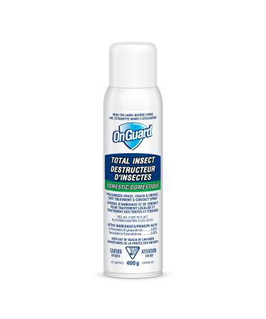 OnGuard Total Insect Aerosol Spray Can 400g | Insect Killer for Indoor and Outdoor Use | Kills Crawling and Flying Insects on Contact | Ants Spiders Earwigs Cockroaches 1-Pack