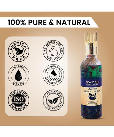 Buy SWOSH Amla and Bhringraj Hair Oil 100ml - Paraben & Sulfate Free with Comb Applicator | Best for Healthy Hair Growth - Buy Online on GoSupps.com