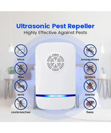 Ultrasonic Pest Repeller - Indoor Electronic Rodent Control Plug-in for Mosquitos, Roaches, Spiders, Mice & Bugs - Pack of 6 - Buy Online on GoSupps.com