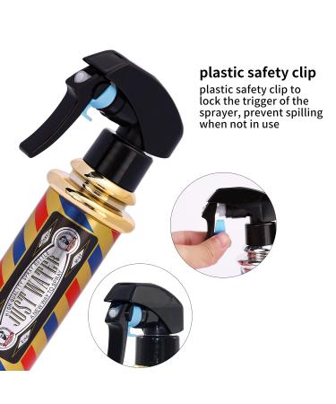 Barber's Pole Style Hair Spray Bottle 6.76 fl oz - Pack of 2 Gold Fine Mist Sprayers for Hair Styling, Hairdressing, Cleaning Solutions, and Plants - Buy Online on GoSupps.com