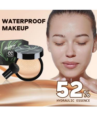 Mushroom Head Air Cushion CC Cream - Tattoo Cover up Makeup Waterproof Long-Lasting Moisturizing Concealer Foundation, Even Skin Tone for All Skin Types (Natural) - Buy Online on GoSupps.com