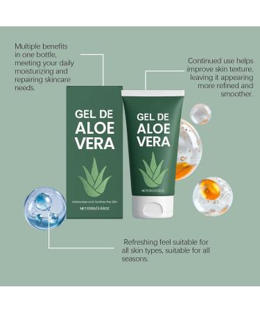 Hengxuan Soothing Moisturizing Gel with Aloe Vera - Natural Plant-Based Moisturizer for Face and Body Fast-Absorbing Non-Greasy Formula Enriched with Vitamin E (4) - Buy Online on GoSupps.com