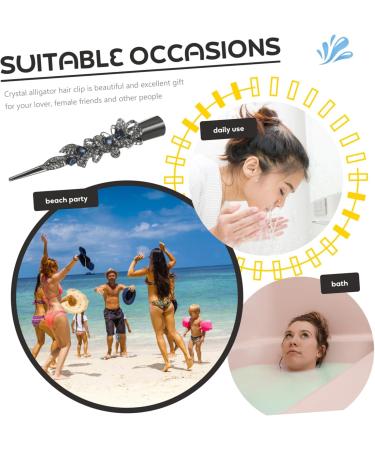 PAMINGONO Rhinestone Barrettes for Women Hair Barrettes for Women Fine Hair Rhinestone Hair Barrette Hair Clips for Styling Fancy Barrettes for Women's Hair Decorative Hair Clips Hair Bling - Buy Online on GoSupps.com