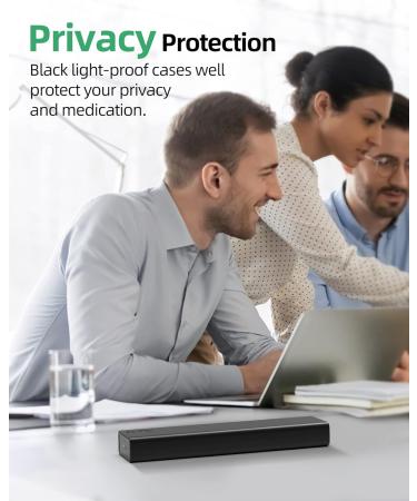 Shop PULIV Dual Black Lightproof Weekly Pill Organizer - Extra Large Travel Pill Box for Vitamins & Medications | BPA-Free 7-Day Design with Privacy Protection - Buy Online on GoSupps.com