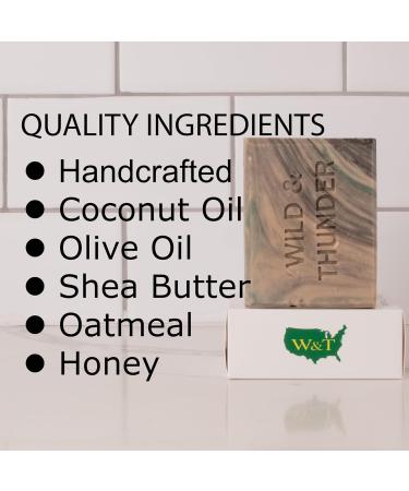 Handcrafted USA Men's Body Bar | Natural Oils No Harsh Chemicals Hydrating Shea Butter | Cedar & Saffron | Perfect for Outdoorsman - Buy Online on GoSupps.com