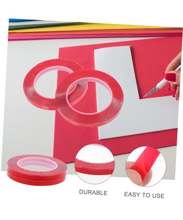 NUOBESTY 6 Rolls Transparent Double-sided Tape Double Stick Tape Wall Sticky Tape Poster Adhesive Nail Display Board Tape Hanging Nail Piece Display Bar No Substrate Acrylic Red - Buy Online on GoSupps.com