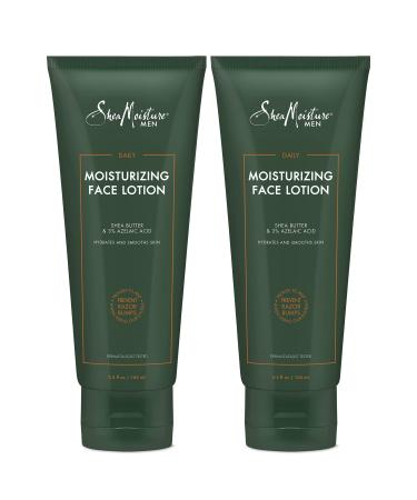 SheaMoisture Men Daily Moisturizing Face Lotion with Shea Butter & Azelaic Acid Hydrates & Smooths Skin Skin Care for Men Helps Prevent Razor Bumps 2 Pack 3.5 Fl Oz Ea