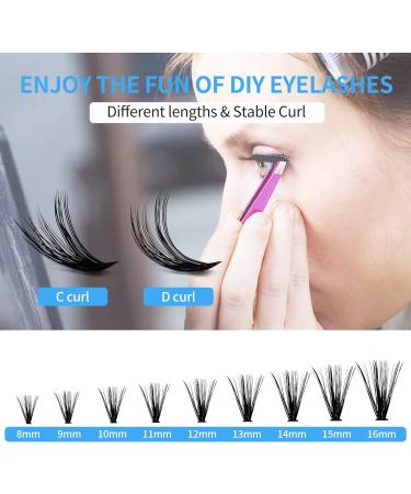 280pcs 0.07mm 40D D-Curl Cluster Lashes Mix 8-16mm - GEMERRY Soft Natural Reusable DIY Eyelash Extensions - Buy Online on GoSupps.com