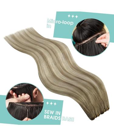 Youngsee Real Hair Tress Ombre Blonde Extensions - Short 35cm Hair Weave Medium Brown to Platinum Ombre 100g #8/60/8 - Buy Online on GoSupps.com