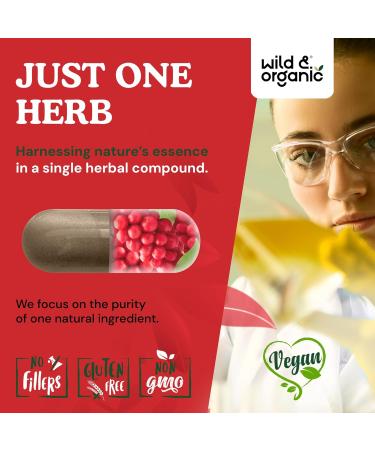 Wild & Organic Schisandra Berry Capsules 1000 mg - Mood & Relaxation Support - Schisandra Powder Extract Supplement - Vegan No Fillers Non-GMO - 120 Count 120 Count (Pack of 1) - Buy Online on GoSupps.com