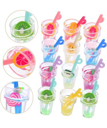 SEWOART 30pcs Luminous Fruit Cup Phone Case Micro Landscape Ornaments Diy Craft Decorations Drink Cup Shape Charm Phone Shell Drink Cup Ornaments Miniature Scattered Beads Resin re-usable - Buy Online on GoSupps.com