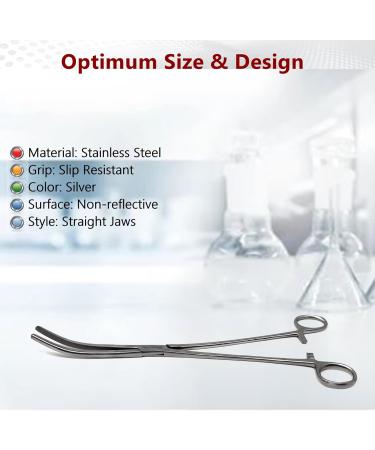 Multipurpose Long Hemostat Forceps with Fully Serrated Jaws Rochester Pean Comes in Stainless Steel for Holding Objects Feeding Reptiles Mechanical Repairs & other Outdoor Activities - 10" CURVED - Buy Online on GoSupps.com