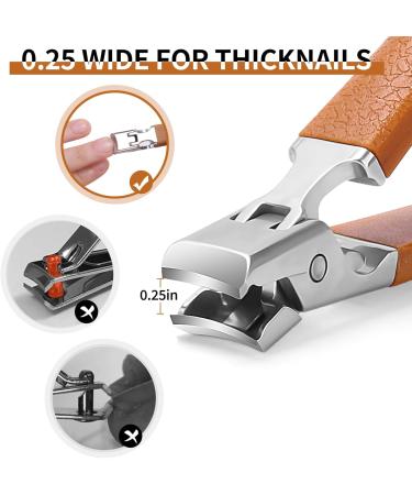 Professional Nail Clippers for Thick Fingernails & Toenails | Super Sharp Yellow Nail Clippers for Men - Buy Online on GoSupps.com