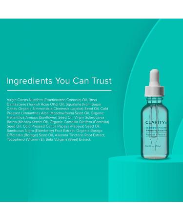 ClarityRx Glimmer of Hope Restorative Face Oil - Natural Plant-Based Moisturizer for Dry & Aging Skin - 1 fl oz - Buy Online on GoSupps.com