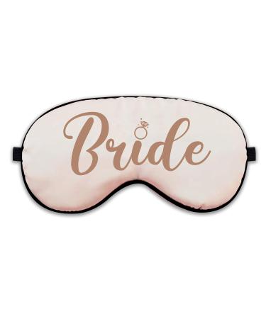 YouFangworkshop Natural Silk Bride Sleep Eye Masks with Elastic Strap Headband  Soft Eye Cover Eyeshade for Bride Tribe Bride to be Party Wedding Decorations Gift