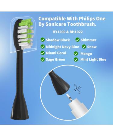 Toothbrush Replacement Heads for Philips One Series Sonicare HY1200/06 - 10 Pack Soft Bristles Black - International Shipping Available - Buy Online on GoSupps.com