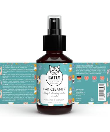 Catly Antibacterial spray Ear Cleaner | Cat ear cleaner and cat ear mite treatment | Camomile oil spray 100ml | Alternative to cat ear drops - Buy Online on GoSupps.com