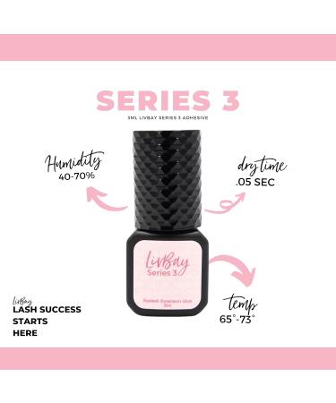 LivBay Series 3 Eyelash Extension Adhesive - Fast Drying 0.05 Sec Thin to Medium Viscosity 6 Weeks Retention (3ml) - International Shipping Available - Buy Online on GoSupps.com