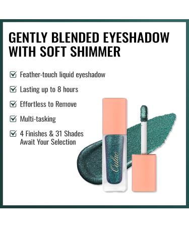 Oulac Liquid Glitter Eyeshadow - Green Eyeshadow Shimmer Eyeshadow & Eyeliner Metallic Teal Eyeshadow with Emerald Sparkle Blendable Shimmer Eye Make-up Crease Resistant Vegan 5.4g Atlantis (11) - Buy Online on GoSupps.com