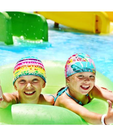 3-Piece Children's Bathing Caps for Girls (Ages 2-8) | Comfortable Swimming Caps for Toddlers & Youth - Buy Online on GoSupps.com