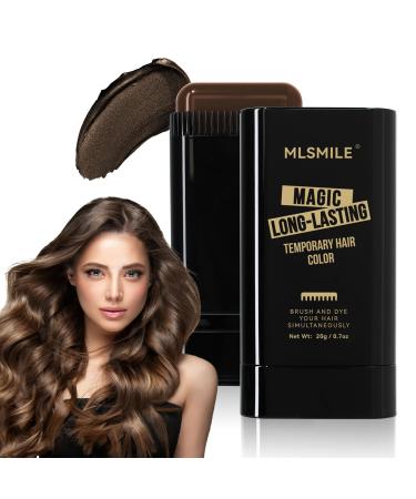 Peigne Colorant 2 en 1 pour Cheveux B ton Correcteur Couleur Anti-Chevaux Blancs - Imperm able R sistant la Transpiration Pratique et S curis Marron