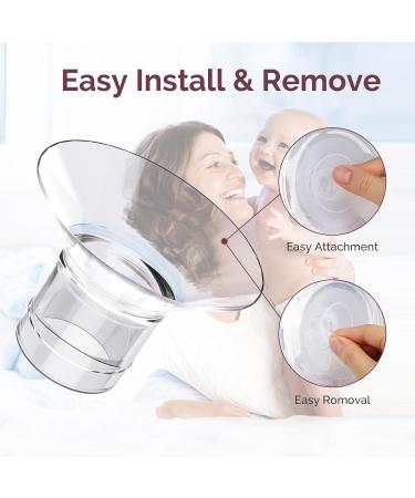 Semai 13mm Flange Inserts for Medela/Momcozy/Spectra/Elvie Breast Pumps - Pack of 4, Reduce 24mm Nipple Tunnel Size - Buy Online on GoSupps.com