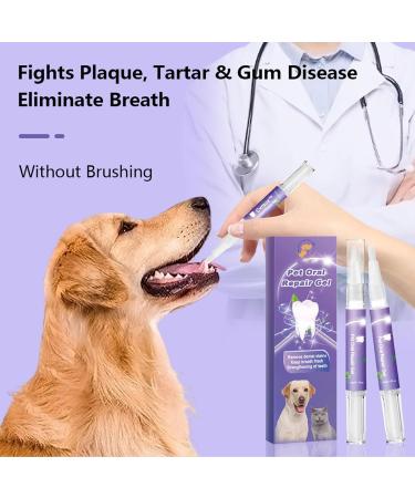 Pet Oral Repair Gel Pet Brush Free Oral Gel for Pets Pet Oral Restoration Whitening Gel Eliminate Bad Breath Targets Tartar Without Brushing Pet Breath Freshener Gel Care Cleaner (4pcs) - Buy Online on GoSupps.com