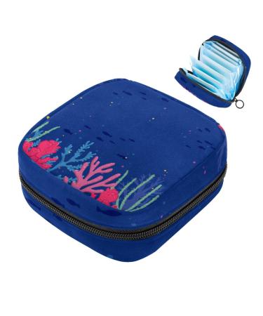 Portable women's binding-up bags menstrual cup pocket female menstrual insert bag for teenage girls tampons for the first period hand-drawn colorful colorful 04