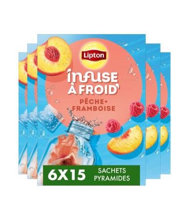 Lipton Cold Brew Cold Brew Peach and Raspberry Flavor Ideal for Iced Tea Refreshing Summer Drink 6x