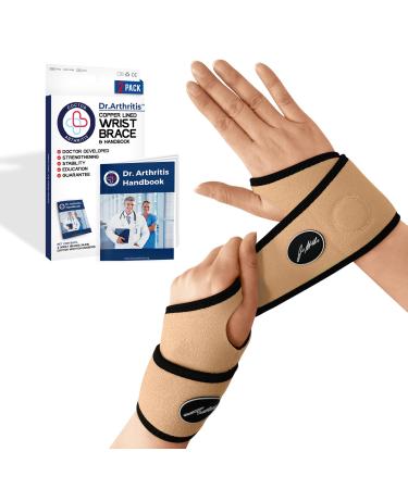 Dr.Arthritis of doctors designed light wrist bandage wristwear/tendonitis Bandage/Karpaltunnel rail hand bandage right/left beige couple beige couple