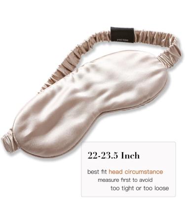 Mulberry Silk Eye Mask Sleep Mask for Women Sleeping Mask for Men Night Blackout Covers Blind Folds Patch Drowsy Blindfold Travel Flight Pure Sleep Masks for Women Champagne - Buy Online on GoSupps.com