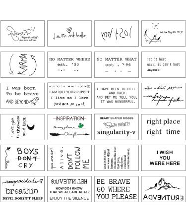 Set of 30 TOTAOTOO Realistic Temporary Tattoo Word Sheets - Adult Inspirational Emotional Designs - Buy Online on GoSupps.com