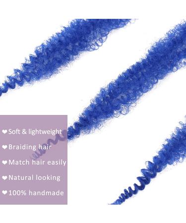 24 Inch Blue Springy Afro Twist Hair 8 Packs for Marley Twist Braiding - Synthetic Extensions for Black Women - Buy Online on GoSupps.com