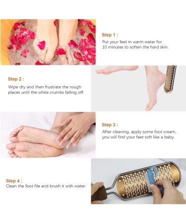 Professional Stainless Steel Foot File for Hard Skin Callus Removal - Large Colossal Foot Rasp Scrubber for Wet and Dry Feet - Buy Online on GoSupps.com