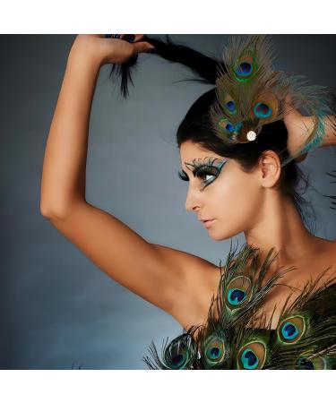 Boyrot Pfau Costume for Women - Stylish Peacock Hair Clips for 20s Carnival Fasching & Gatsby Cosplay - Buy Online on GoSupps.com