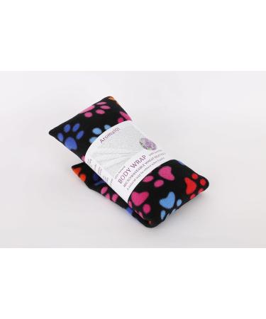 Microwavable Lavender Wheat Bags Printed Fleece Microwave Heat Pack for Back Neck Joints and Shoulder Pain Relief 44cmx13cm (Paw Black) Printed Fleece Paw Black - Buy Online on GoSupps.com