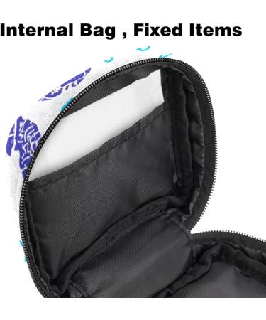 Stylish Turtle Silhouette Menstruation Pad Bag with Zipper - Women's Napkin & Tampon Collection Bag - Ocean Pattern for Girls - Buy Online on GoSupps.com