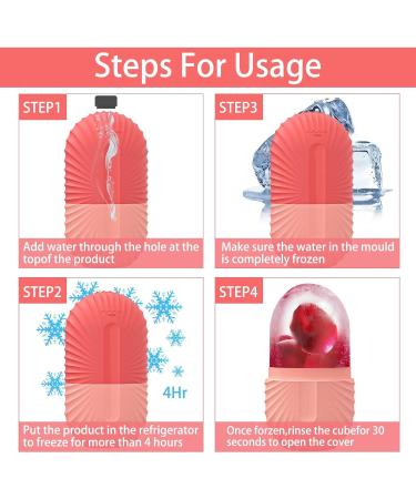 GISUREY Ice Face Roller - De-Puff Eye Bags & Reduce Migraine Pain | Reusable Silicone Skin Care Tool (Pink - Buy Online on GoSupps.com