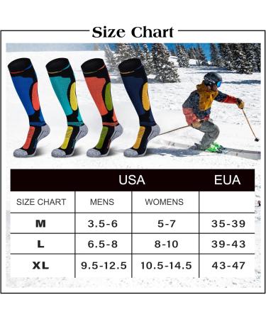 Buy Muezna Merino Wool Ski Socks | High-Performance Thermal Knee-High for Men & Women | 2 Pairs in Royal Blue & Seegr n | Perfect for Winter Sports Snowboarding & Hunting - Buy Online on GoSupps.com