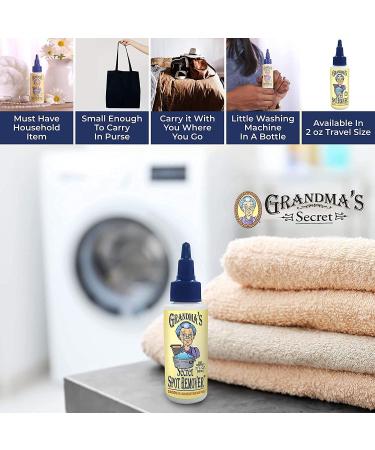 Grandma's Secret Spot Remover - Chlorine & Toxin-Free Stain Remover for Clothes - Effectively Removes Oil Paint Blood & Pet Stains - 2 Ounce - Buy Online on GoSupps.com