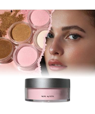 Translucent Powder Setting Powder Shimmer Finishing Powder Oil Control for Long Lasting Makeup Lightweight Loose Powder Waterproof Blurring Powder for All Skin Tones (# N02 (Pink) 0.21 Oz) # N02 (Pink) 6 g (Pack of 1)