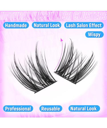 Buy Wispy Lash Clusters - 10-13mm CC Curl Eyelash Extensions | 96 Pcs Natural Look Eyelash Clusters by Pleell - Buy Online on GoSupps.com