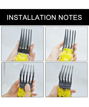Professional Hair Clipper Combs Guides - 6 Pack (Large Size) | Fits Most Wahl Clippers | 1.25-2.5 inch Cut Lengths - Buy Online on GoSupps.com