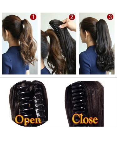 Meiriyfa Long Black Curly Ponytail Extensions for Black Women | 55cm Synthetic Claw Clip Hair Extensions - Buy Online on GoSupps.com
